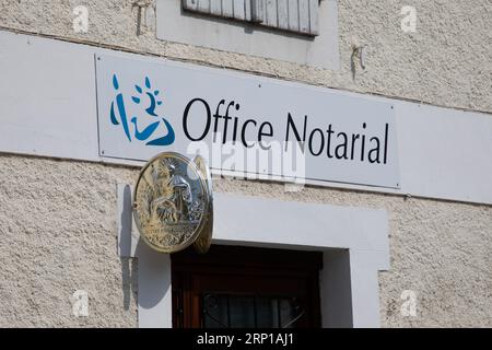 Notaires Text Means Notary French Sign Logo In Building Office Stock ...