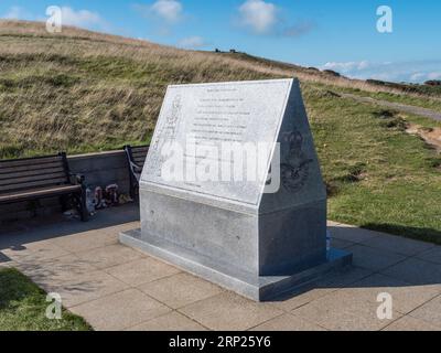 RAF Bomber Command Memorial on Beachy Head, Beachy Head Rd, Eastbourne, East Sussex, UK. Stock Photo