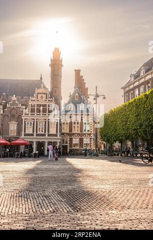 Haarlem City Hall at sunset, Haarlem, Netherlands Stock Photo