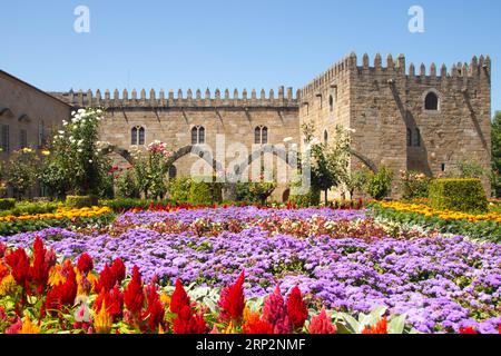 archibishop's court and jardim de santa barbara ( santa barbara garden) at Braga, Portugal Stock Photo