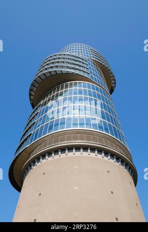Exzenterhaus, office tower on heritage-protected bunker, Bochum, Ruhr area, North Rhine-Westphalia, Germany Stock Photo