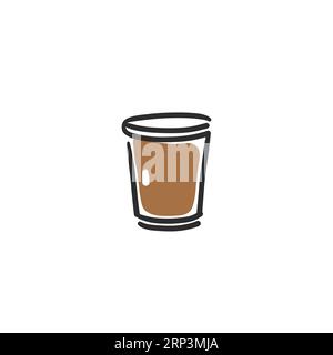 Hand drawn vector abstract graphic doodle minimalistic line illustrations collection with brewing coffee,preparing coffee drink. Coffee vector drawing Stock Vector