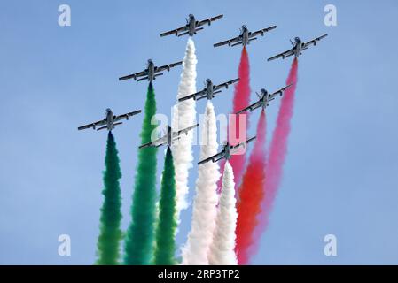 Monza, Italy. 03rd Sep, 2023. Circuit atmosphere - air display. Formula 1 World Championship, Italian Grand Prix, Rd 15, Sunday 3rd September 2023. Monza Italy. Credit: James Moy/Alamy Live News Stock Photo