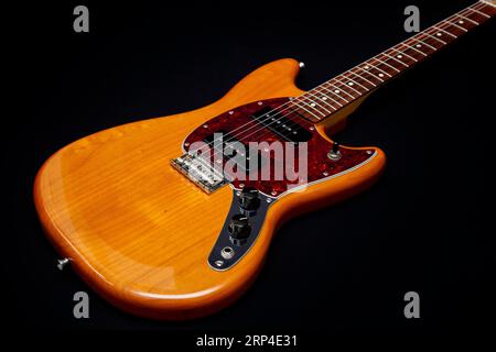 Fender Mustang 90 short scale electric guitar in Fender hard case