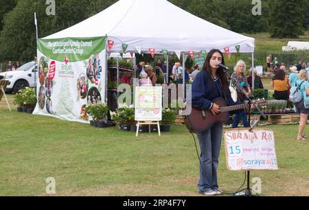 The second Gardeners World Autumn Fair at Audley End House and Gardens, Saffron Walden, Essex. Soraya Ray performs at the show. Stock Photo