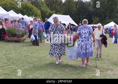 The second Gardeners World Autumn Fair at Audley End House and Gardens, Saffron Walden, Essex. Many plants were bought at the show. Stock Photo