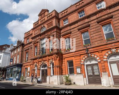 Lewes Town Hall on High Street, Lewes, East Sussex, UK. Stock Photo