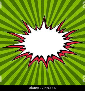 Background watermelon pop art, explosion fresh Watermelon template comic speech Stock Vector