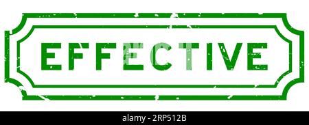 Grunge green effective word rubber seal stamp on white background Stock Vector