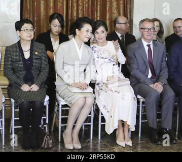 Madrid Queen Letizia and Chinese President Xi Jinping wife Peng Liyuan
