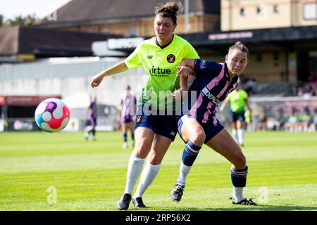 London, UK. 3rd September, 2023. Action during the London and South East Regional Womens Premier League game between Dulwich Hamlet and Ebbsfleet United at Champion Hill. Credit: Liam Asman/Alamy Live News Stock Photo