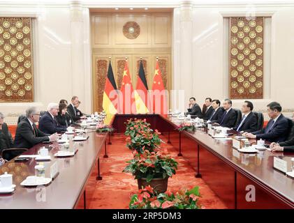 (181210) -- BEIJING, Dec. 10, 2018 -- Chinese Premier Li Keqiang (2nd R) meets with German President Frank-Walter Steinmeier in Beijing, capital of China, Dec. 10, 2018. ) (wyo) CHINA-BEIJING-LI KEQIANG-GERMAN PRESIDENT-MEETING (CN) LiuxWeibing PUBLICATIONxNOTxINxCHN Stock Photo