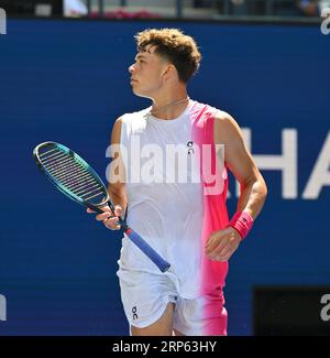 US Open Flushing Meadows New York, USA. 03rd Sep, 2023. Day 7 Ben Shelton (USA) Fourth round match Credit: Roger Parker/Alamy Live News