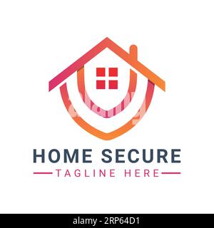 Home Shield Security Logo Design Security Shield House Stock Vector