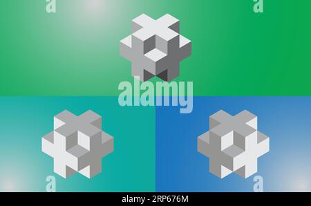 3D plus medical symbol Stock Vector