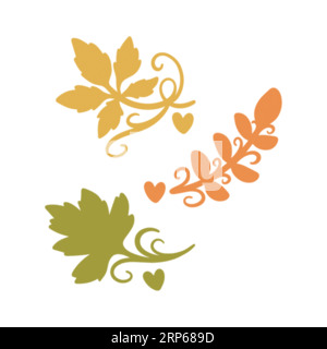 Leaves ,typography t shirt design, tee print, t-shirt design, lettering t shirt design, Silhouette t shirt design Stock Vector