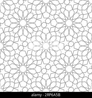 Morocco seamless pattern. Repeating marocco grid. Arab background. Repeated simple moroccan mosaic motive. Islamic texture for design prints. Abstract Stock Vector