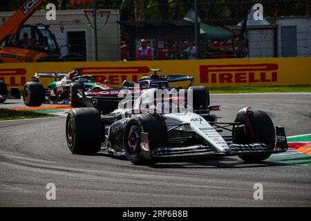 #40 Liam Lawson, (NZL)Alpha Tauri, Honda during the Italian GP, Monza 31 August-3 September 2023 Formula 1 World championship 2023. Stock Photo