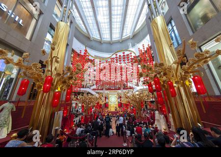 People visit Chinese New Year decoration A Regal Celebration in Kuala  Lumpur, Malaysia - Xinhua