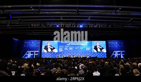 (190114) -- HONG KONG, Jan. 14, 2019 -- The 12th Asian Financial Forum (AFF) opens in Hong Kong, south China, Jan. 14, 2019, as over 3,000 policymakers, financial and business leaders and investors from over 40 countries and regions gather to discuss economic opportunities and challenges as well as financial innovation and technology. The forum was held under the theme Creating a Sustainable and Inclusive Future. ) CHINA-HONG KONG-ASIAN FINANCIAL FORUM (CN) WangxShen PUBLICATIONxNOTxINxCHN Stock Photo