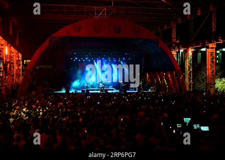 Carroponte, Milan, Italy, September 02, 2023, Lo Stato Sociale  during  LO STATO SOCIALE  - Italian singer Music Concert Stock Photo