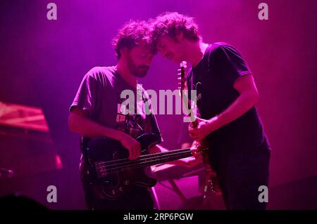 Carroponte, Milan, Italy, September 02, 2023, Lo Stato Sociale  during  LO STATO SOCIALE  - Italian singer Music Concert Stock Photo