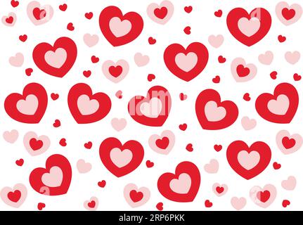 Hearts Background Red Love Vector Stock Vector