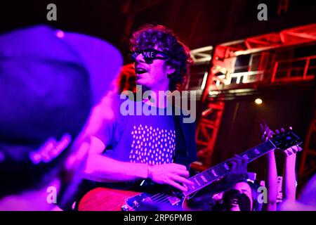 Carroponte, Milan, Italy, September 02, 2023, Lo Stato Sociale  during  LO STATO SOCIALE  - Italian singer Music Concert Stock Photo