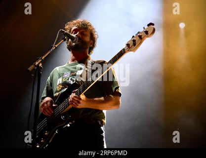 Carroponte, Milan, Italy, September 02, 2023, Lo Stato Sociale  during  LO STATO SOCIALE  - Italian singer Music Concert Stock Photo