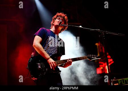 Carroponte, Milan, Italy, September 02, 2023, Lo Stato Sociale  during  LO STATO SOCIALE  - Italian singer Music Concert Stock Photo