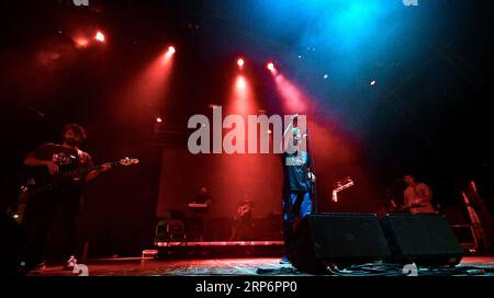 Carroponte, Milan, Italy, September 02, 2023, Lo Stato Sociale  during  LO STATO SOCIALE  - Italian singer Music Concert Stock Photo