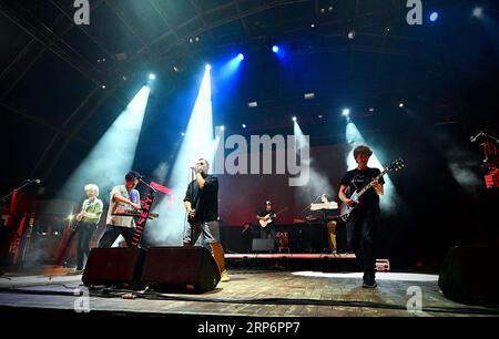 Carroponte, Milan, Italy, September 02, 2023, Lo Stato Sociale  during  LO STATO SOCIALE  - Italian singer Music Concert Stock Photo