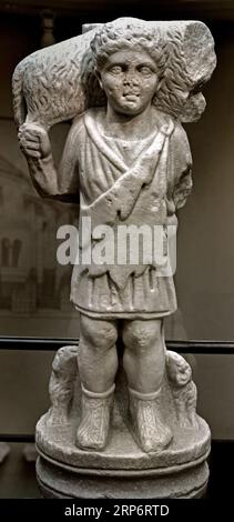 Late Roman statuette of the Good shepherd (4th century), from Corinth ...