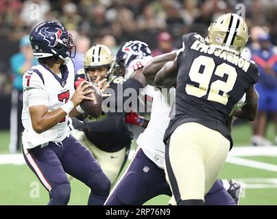 New Orleans Saints defensive end Payton Turner (98) in action during an NFL  preseason football game against the Houston Texans, Sunday, Aug. 27, 2023,  in New Orleans. (AP Photo/Tyler Kaufman Stock Photo - Alamy