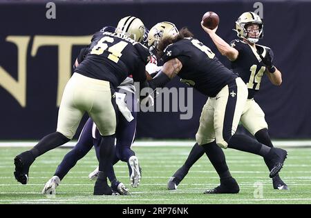 New Orleans Saints guard Lewis Kidd (66) in action during an NFL football  game against the Seattle Seahawks, Sunday, Oct. 9, 2022, in New Orleans.  (AP Photo/Tyler Kaufman Stock Photo - Alamy