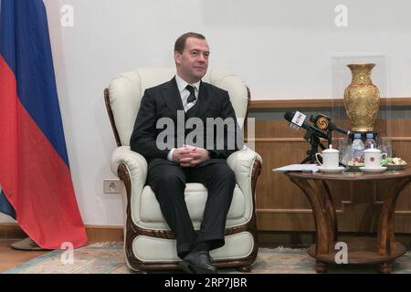 (190207) -- MOSCOW, Feb. 7, 2019 -- Russian Prime Minister Dmitry ...
