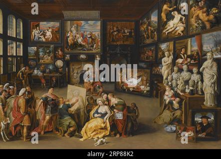 Alexander the Great visits the studio of Apelles from 1628 until 1637 by Willem van Haecht Stock Photo