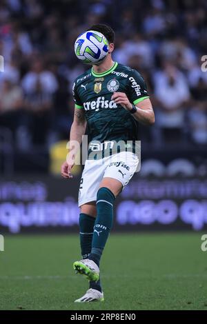 SP - Sao Paulo - 04/03/2022 - PAULISTA 2022 FINAL, PALMEIRAS X SAO PAULO -  Joaquin Piquerez Palmeiras player during a match against Sao Paulo at the  Arena Allianz Parque stadium for