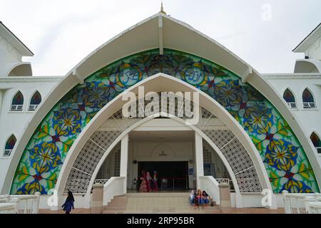 Masjid Selat Malaka, Melacca Strait Mosque, Melacca, Malaysia Stock Photo