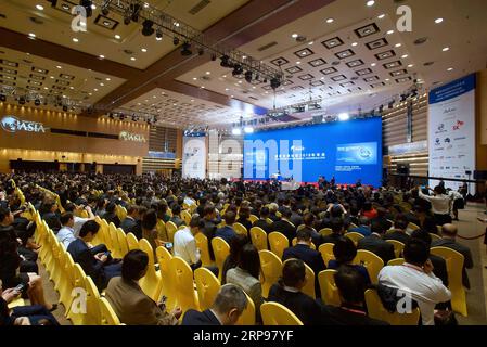 (190328) -- BOAO, March 28, 2019 (Xinhua) -- The Boao Forum for Asia (BFA) annual conference 2019 opens in Boao, south China s Hainan Province, March 28, 2019. (Xinhua/Hou Dongtao) CHINA-BOAO-BFA-ANNUAL CONFERENCE-OPENING (CN) PUBLICATIONxNOTxINxCHN Stock Photo