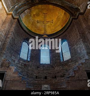 Apse of Hagia Irene (Eirene) Church.  Outer courtyard of Topkapi Palace, Istanbul, Turkey Stock Photo