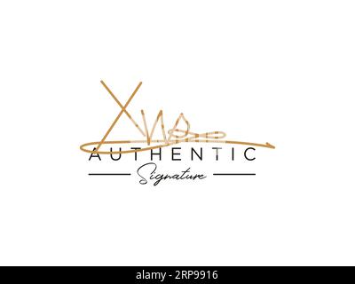 XW Signature Logo Template Vector. Stock Vector
