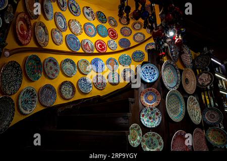 Interior of Anadolu gift shop. Bursa, Turkey Stock Photo