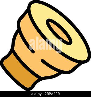 Culture drums icon outline vector. Travel tourism. Temple national color flat Stock Vector