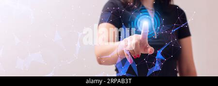 Technology Privacy digital security concept, cybersecurity Stock Photo