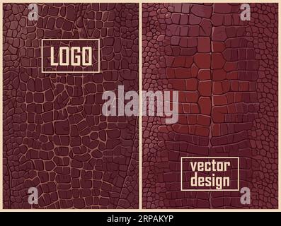 Crocodile leather texture, animal skin art vector. Stock Vector