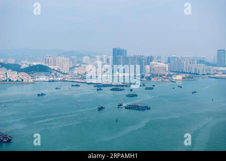 NINGBO, CHINA - AUGUST 1, 2022- An aerial photo shows a large