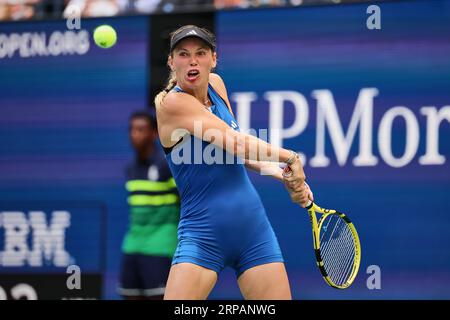 September 3, 2023, New York, New York, USA: Caroline Wozniacki (DEN) in action, during the 2023 US Open - Tennis Championships (Credit Image: © Mathias Schulz/ZUMA Press Wire) EDITORIAL USAGE ONLY! Not for Commercial USAGE! Stock Photo