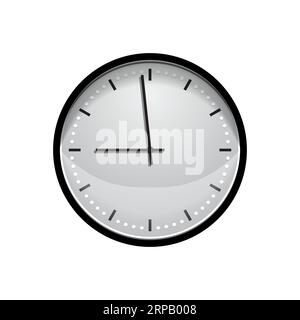 Clock wall watch circle design Stock Vector