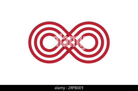 Infinity endless symbol logo maths Stock Vector